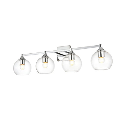 Foster 4 light Chrome and Clear Bath Sconce