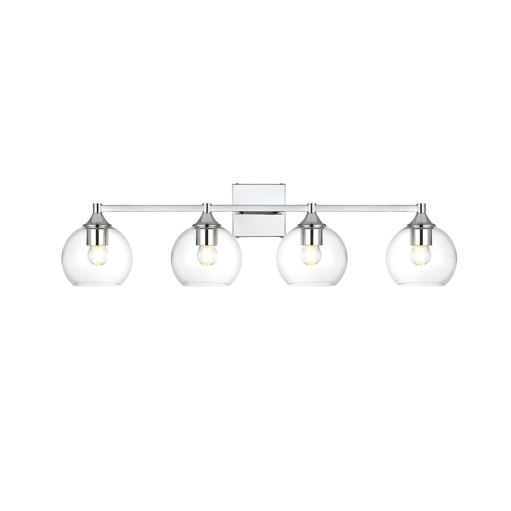 Foster 4 light Chrome and Clear Bath Sconce