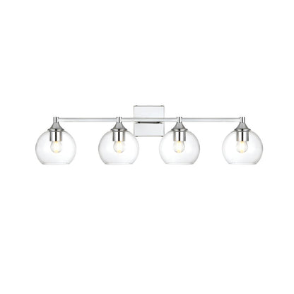 Foster 4 light Chrome and Clear Bath Sconce