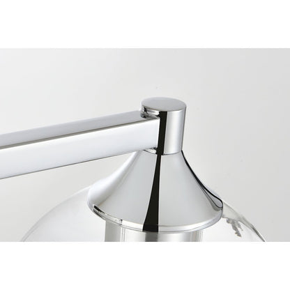 Foster 4 light Chrome and Clear Bath Sconce