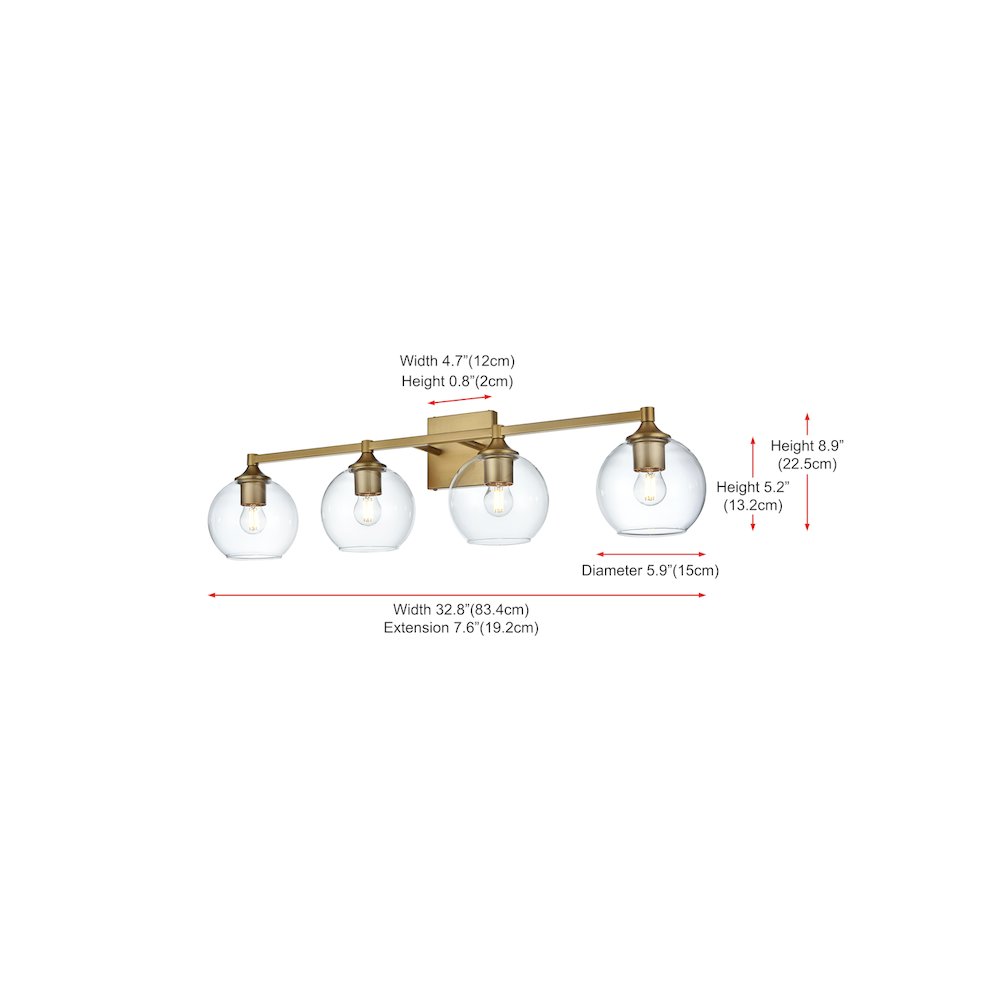 Eero 33 inch Wall Sconce in Satin Gold