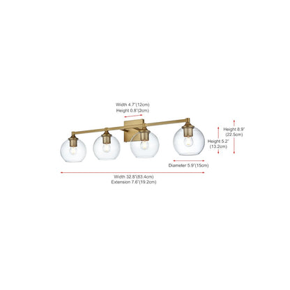 Eero 33 inch Wall Sconce in Satin Gold