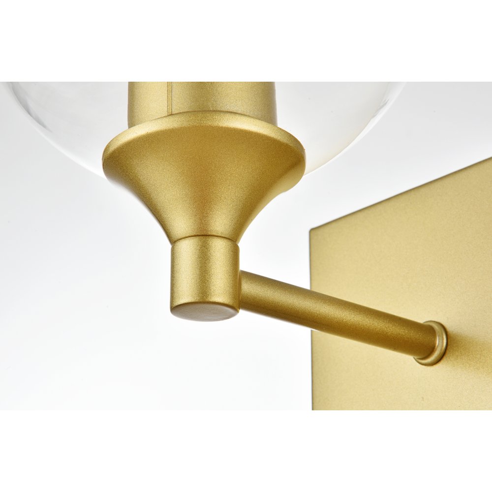 Foster 1 light Brass and Clear Bath Sconce