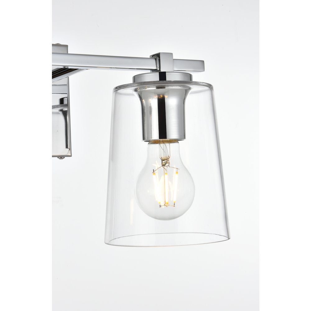 Kacey 2 light Chrome and Clear Bath Sconce