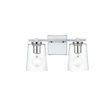 Kacey 2 light Chrome and Clear Bath Sconce
