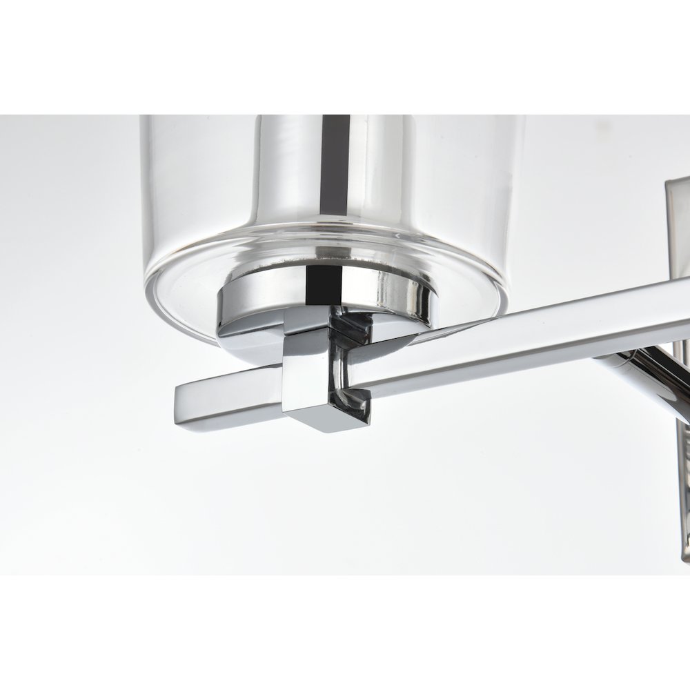 Kacey 2 light Chrome and Clear Bath Sconce