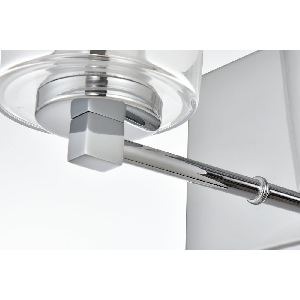 Kacey 1 light Chrome and Clear Bath Sconce