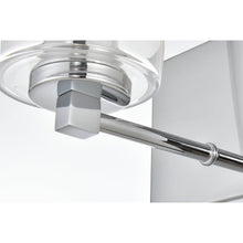 Kacey 1 light Chrome and Clear Bath Sconce