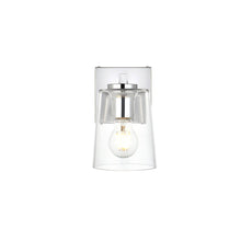 Kacey 1 light Chrome and Clear Bath Sconce