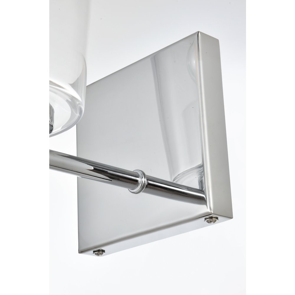 Kacey 1 light Chrome and Clear Bath Sconce