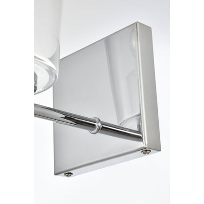Kacey 1 light Chrome and Clear Bath Sconce