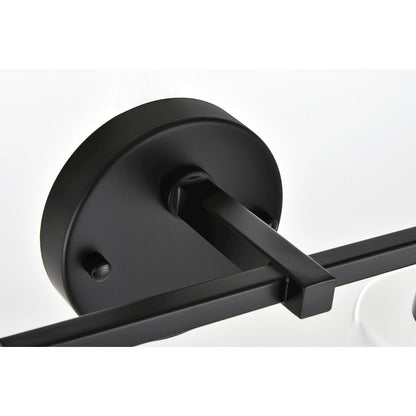 Mayson 4 light Black and Clear Bath Sconce