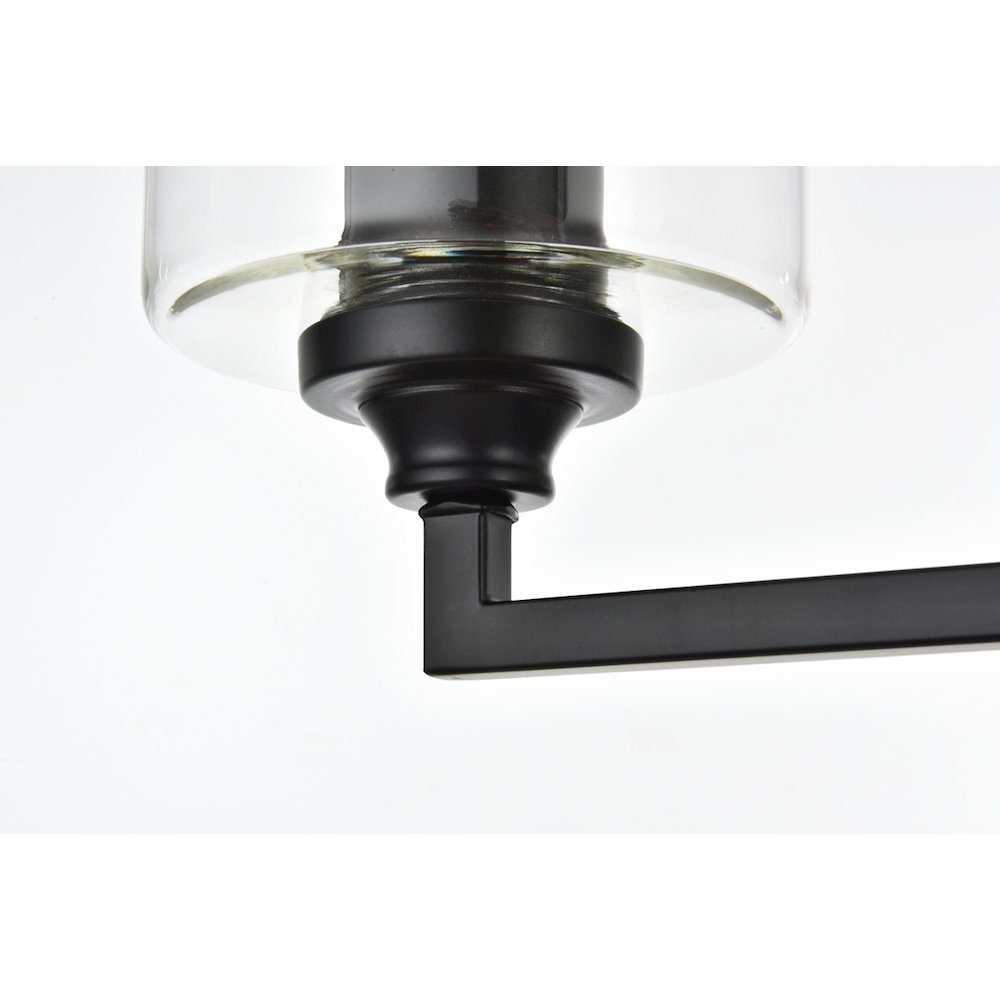 Mayson 4 light Black and Clear Bath Sconce