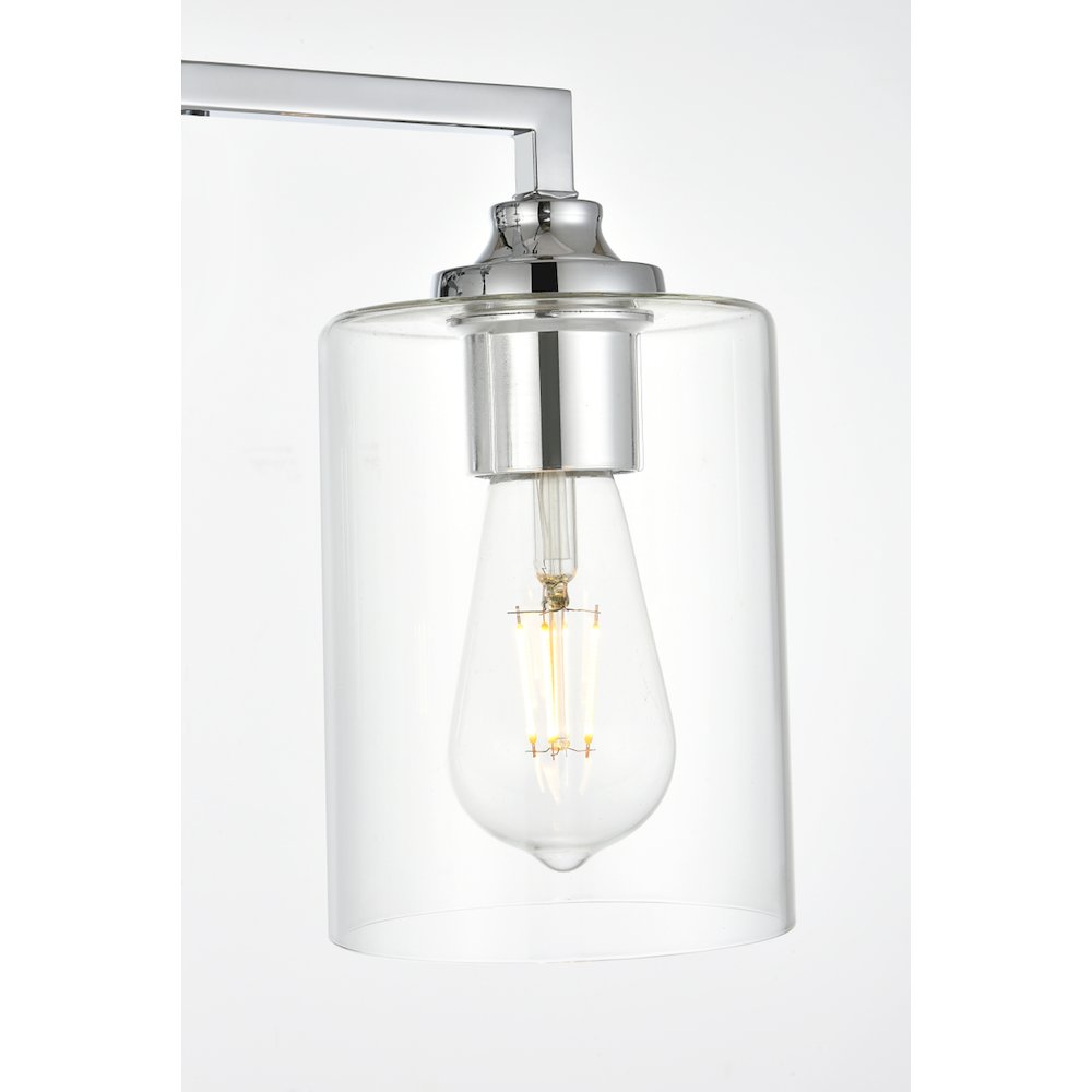 Mayson 4 light Chrome and Clear Bath Sconce