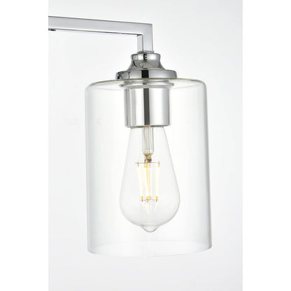 Mayson 4 light Chrome and Clear Bath Sconce