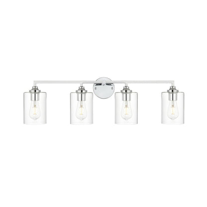 Mayson 4 light Chrome and Clear Bath Sconce