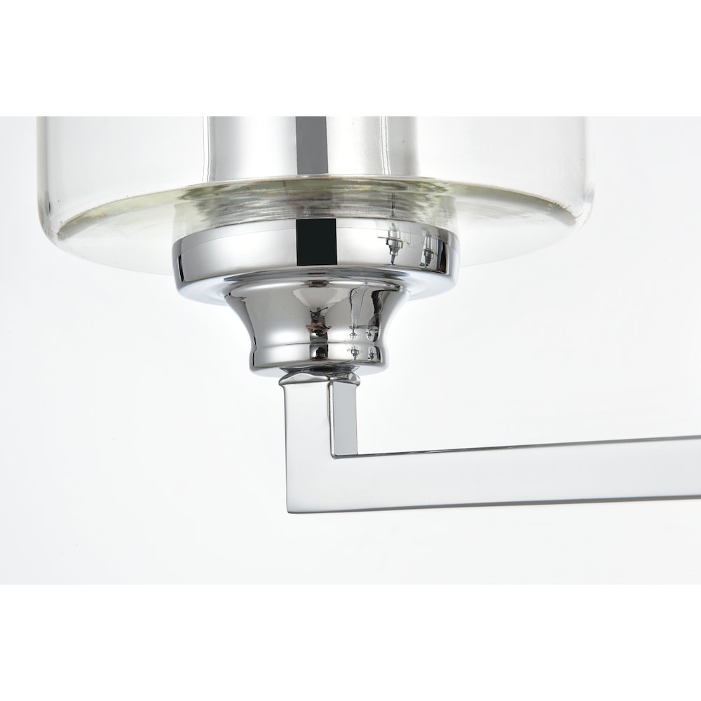 Mayson 4 light Chrome and Clear Bath Sconce
