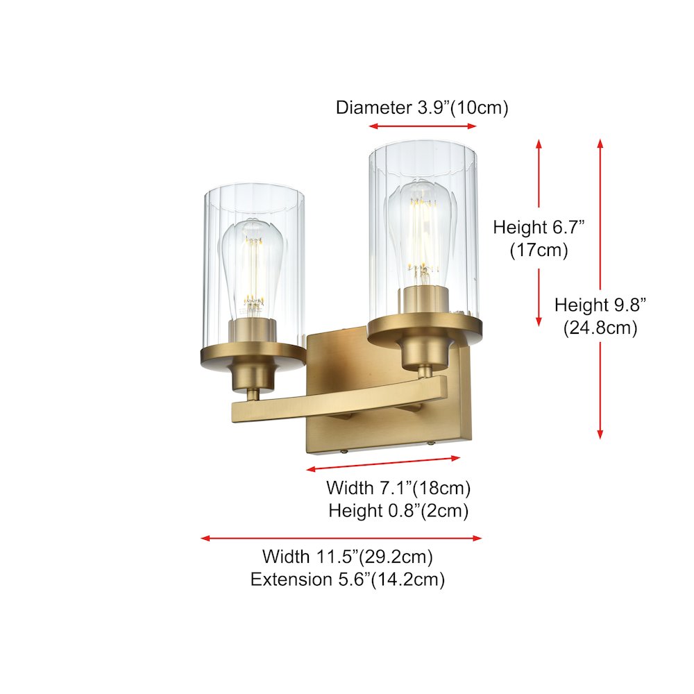 Thane 11.5 inch Wall Sconce in Satin Gold