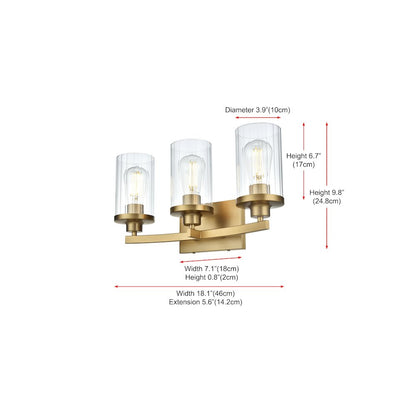 Thane 18 inch Wall Sconce in Satin Gold