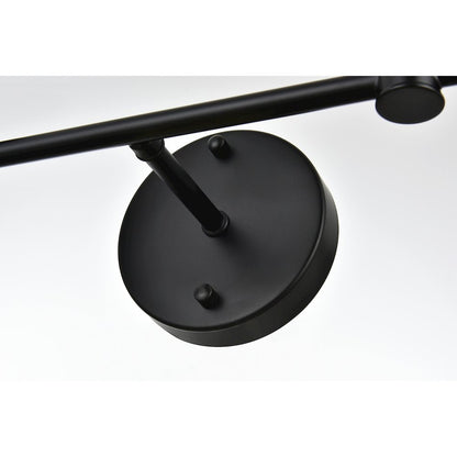 Jaelynn 2 light Black and Clear Bath Sconce