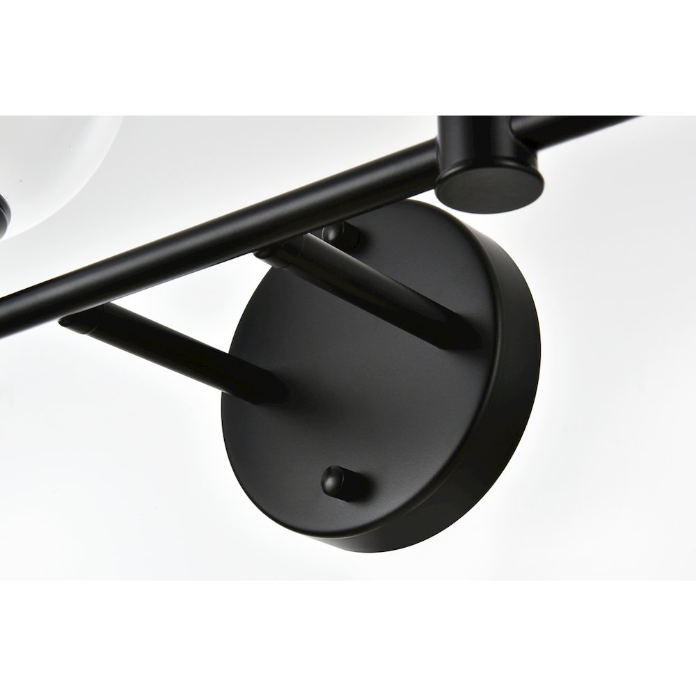 Jaelynn 4 light Black and Clear Bath Sconce