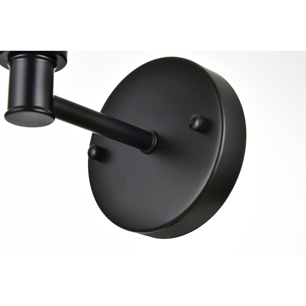 Jaelynn 1 light Black and Clear Bath Sconce