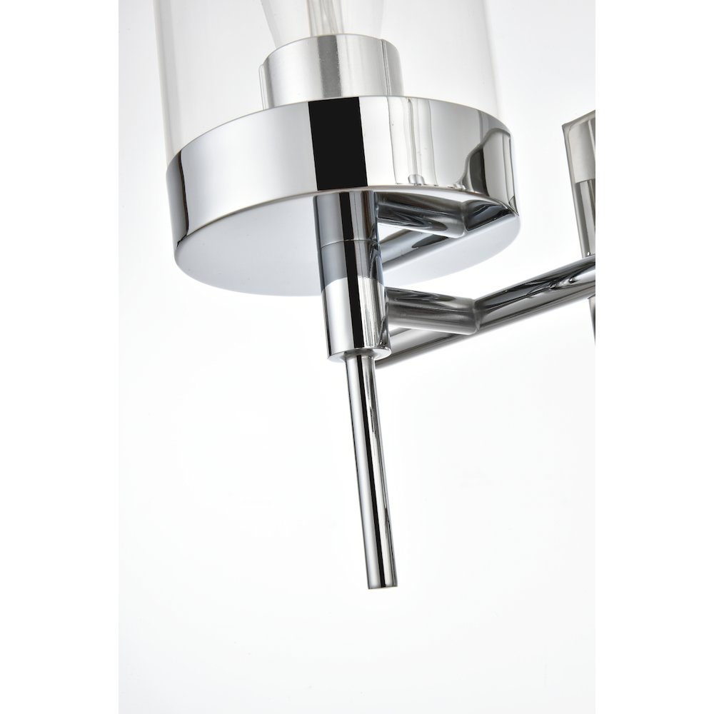Benny 2 light Chrome and Clear Bath Sconce