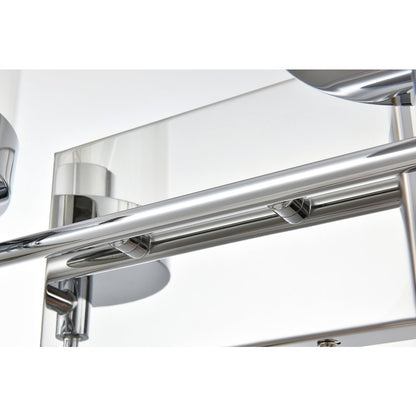 Benny 2 light Chrome and Clear Bath Sconce
