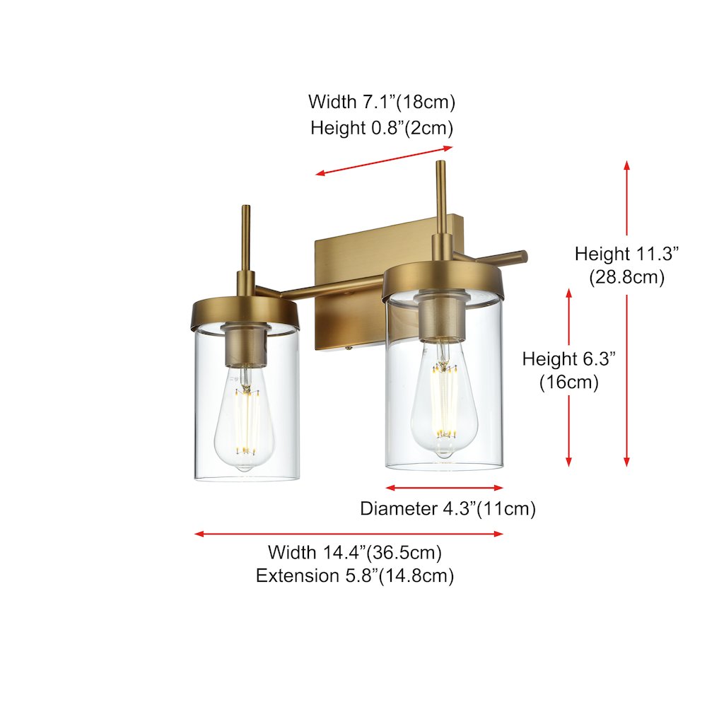 Taryin 14 inch Wall Sconce in Satin Gold