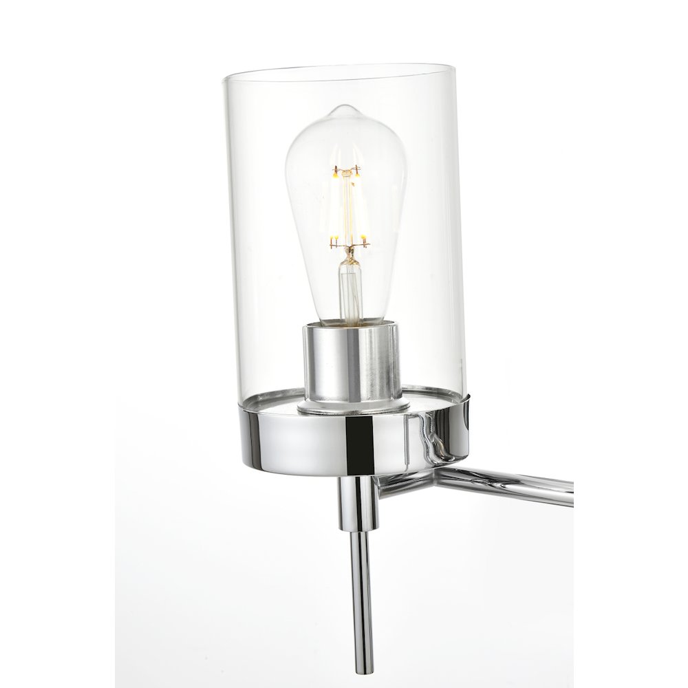 Benny 3 light Chrome and Clear Bath Sconce