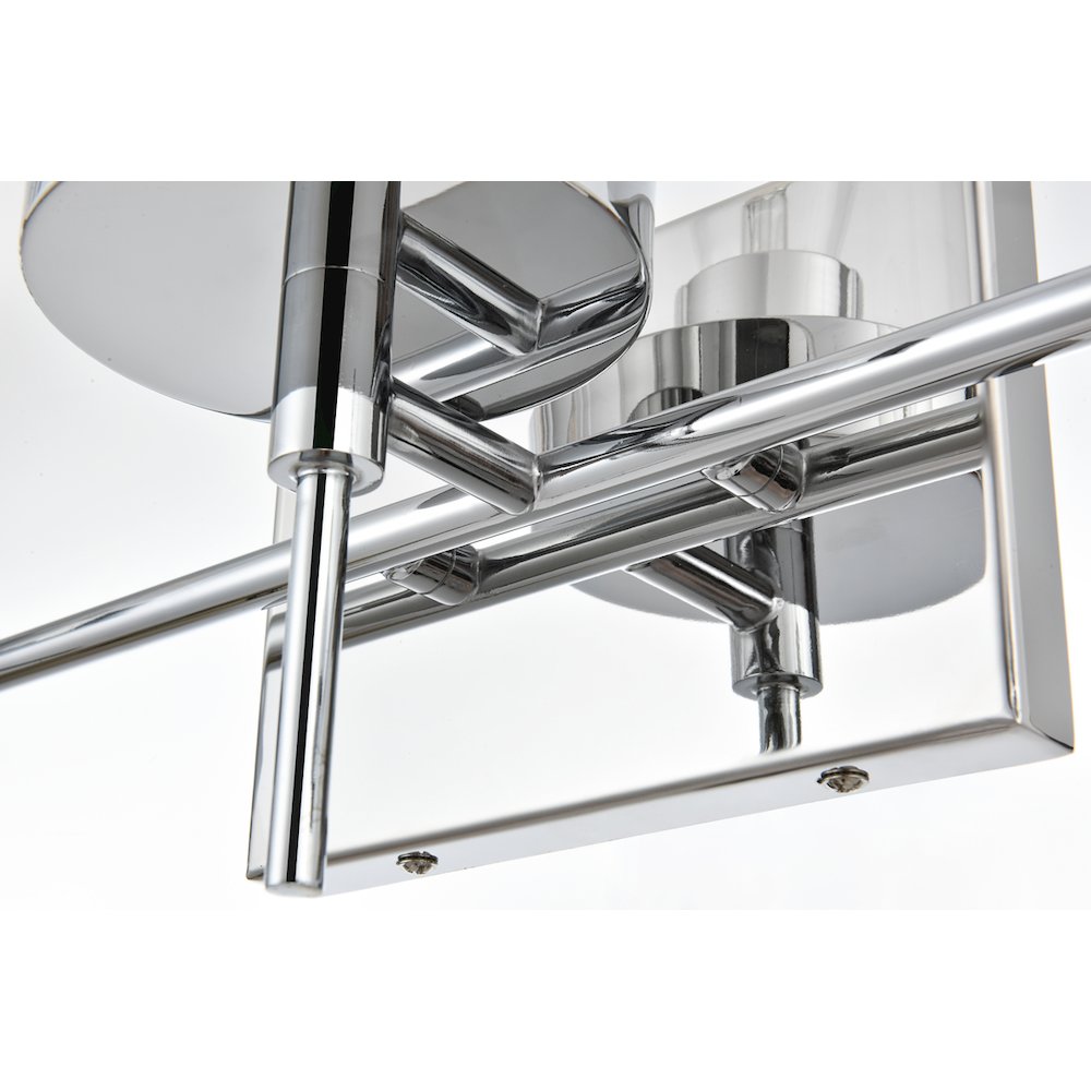 Benny 3 light Chrome and Clear Bath Sconce