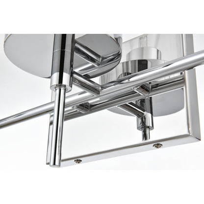 Benny 3 light Chrome and Clear Bath Sconce