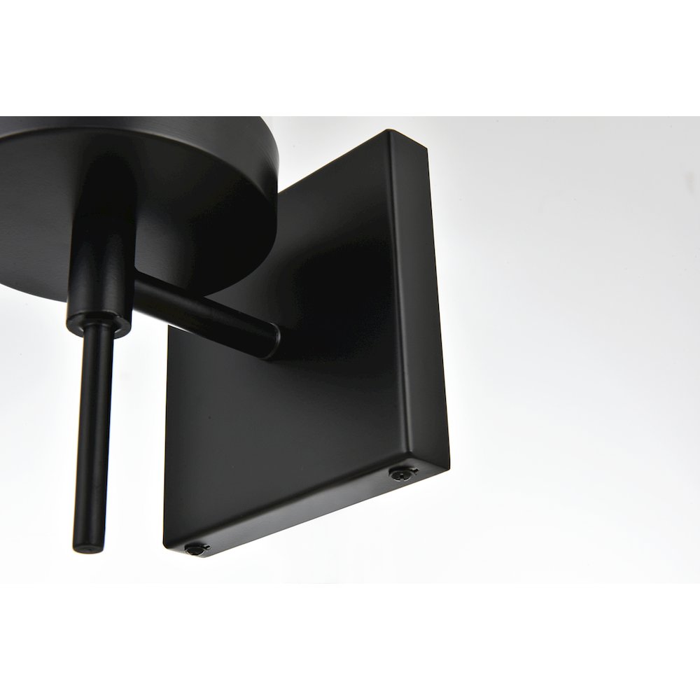 Benny 1 light Black and Clear Bath Sconce