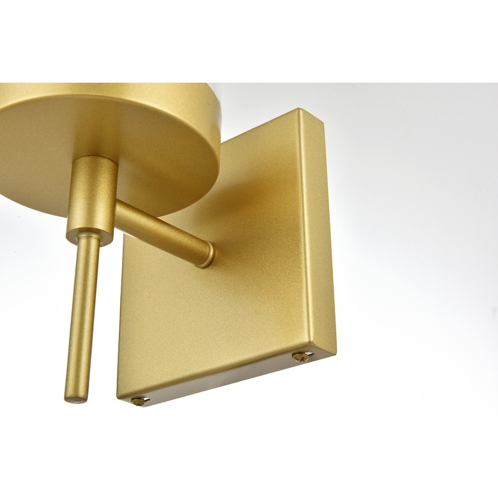 Benny 1 light Brass and Clear Bath Sconce