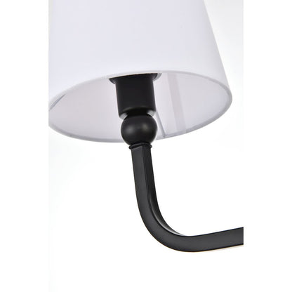 Colson 2 light Black and Clear Bath Sconce