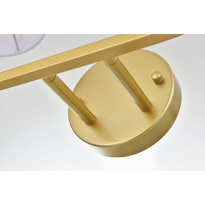 Colson 2 light Brass and Clear Bath Sconce