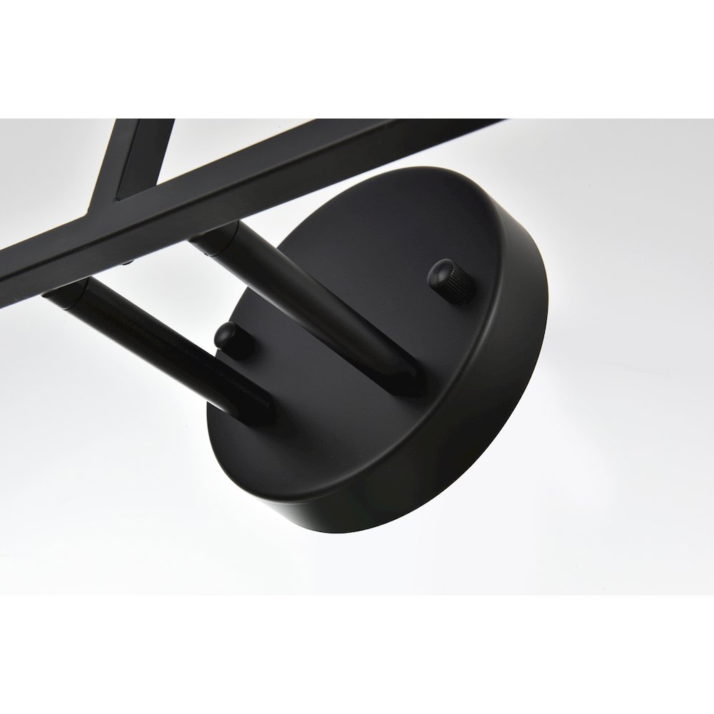 Colson 3 light Black and Clear Bath Sconce