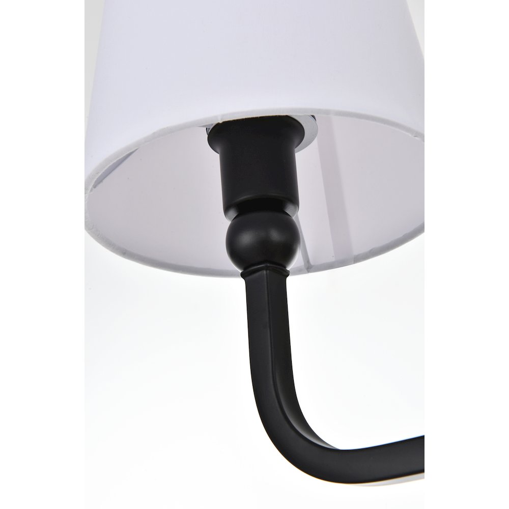Colson 3 light Black and Clear Bath Sconce