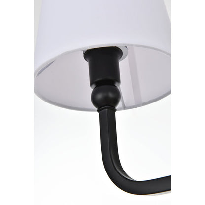 Colson 3 light Black and Clear Bath Sconce