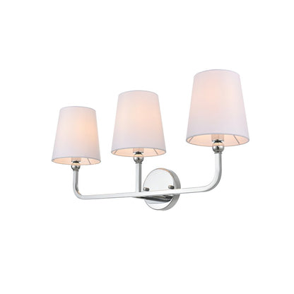Colson 3 light Chrome and Clear Bath Sconce