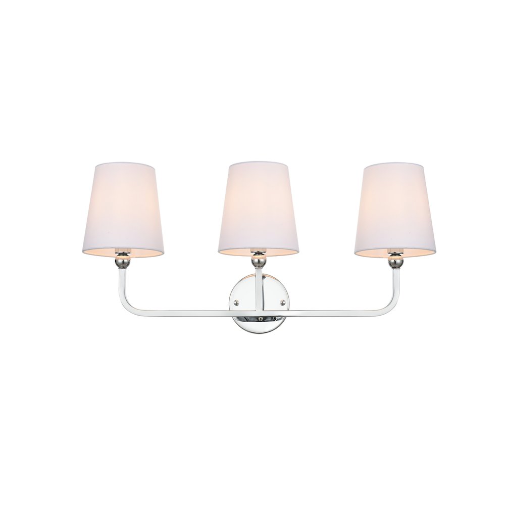 Colson 3 light Chrome and Clear Bath Sconce