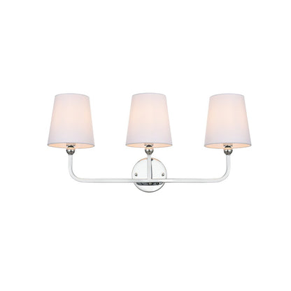 Colson 3 light Chrome and Clear Bath Sconce