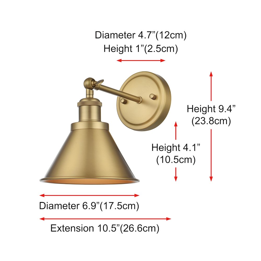 Vaman 7 inch Wall Sconce in Satin Gold