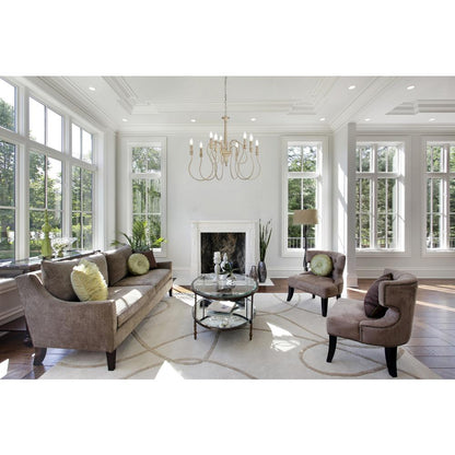 Flynx 9 lights pendant in weathered dove