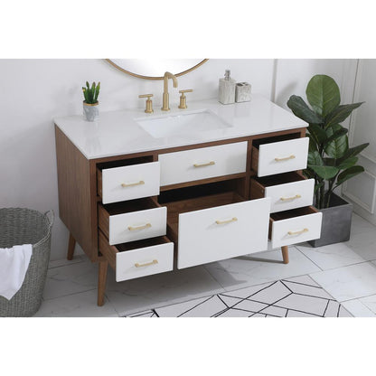 48 inch bathroom vanity in White