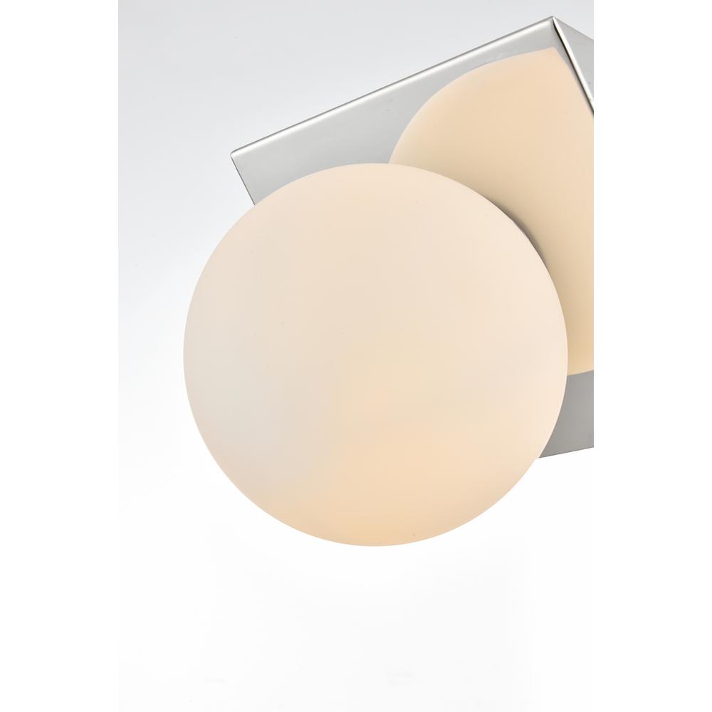 Jillian 1 light Chrome and frosted white Bath Sconce