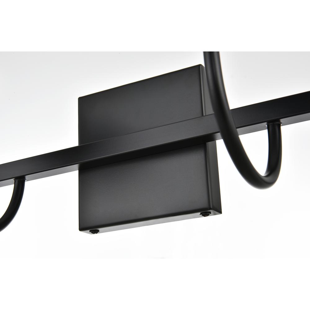 Avani 4 light Black and Clear Bath Sconce