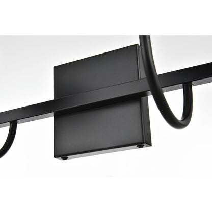 Avani 4 light Black and Clear Bath Sconce