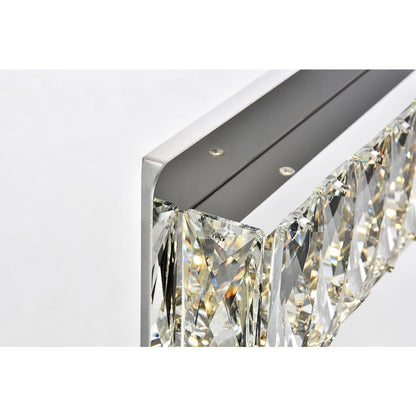 Monroe Integrated Led Chip Light Chrome Wall Sconce Clear Royal Cut Crystal