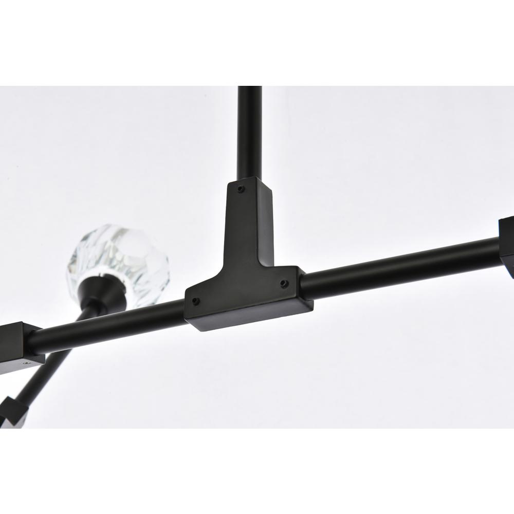 Zayne 8 Light Pendant in Black